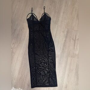 Forever 21 Black Midi Dress